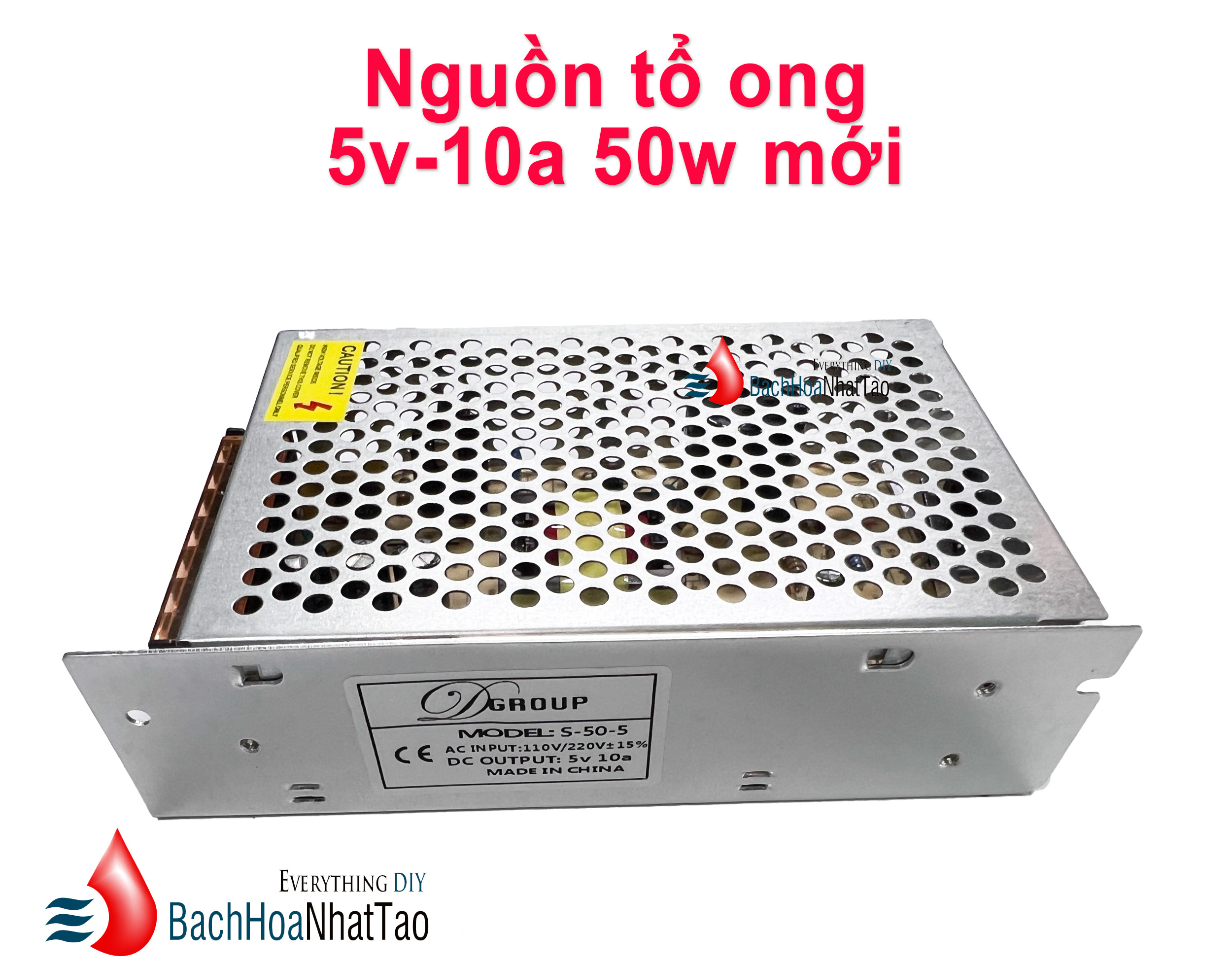 Nguồn tổ ong 5V 10A 50w mới 100%