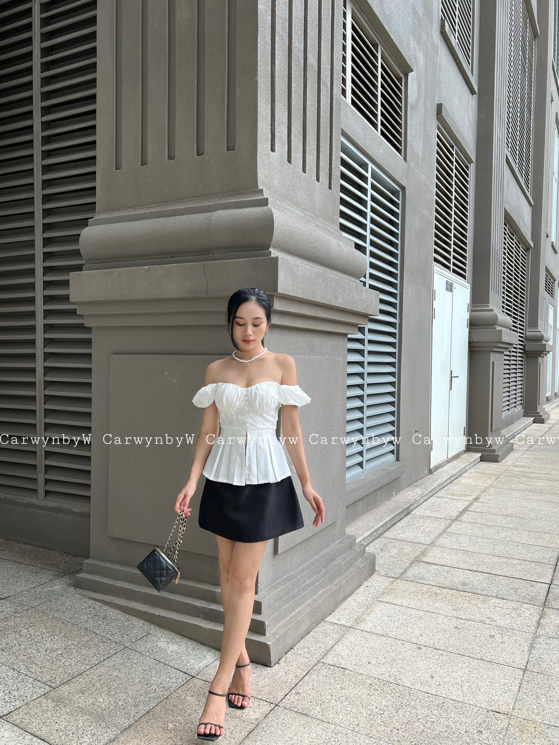 Áo Thiết Kế Peplum Xếp Ly Kèm Mút Ngực (Elly Top)
