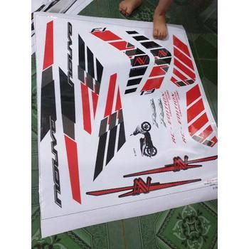 tem rời nouvo 5 cánh chim trắng đỏ