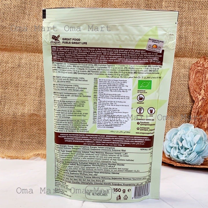 Wheat grass organic Dragon 150g