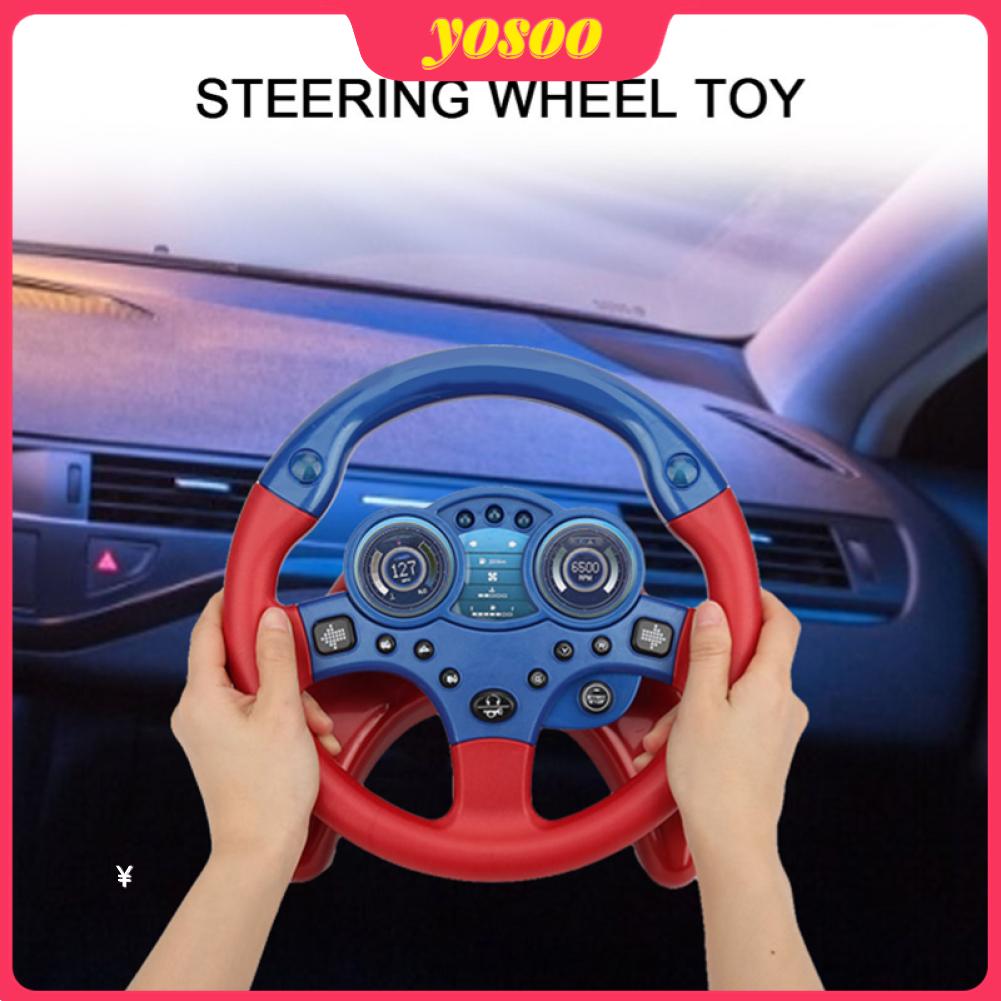 Children Steering Wheel Toy Simulation Educational Baby Kid Toy with Light Sound Effect