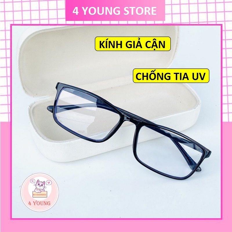Giá bán Kính giả cận thời trang mắt vuông nam nữ phong cách Hàn Quốc bảo vệ mắt chống tia UV, kính mát Unisex 056