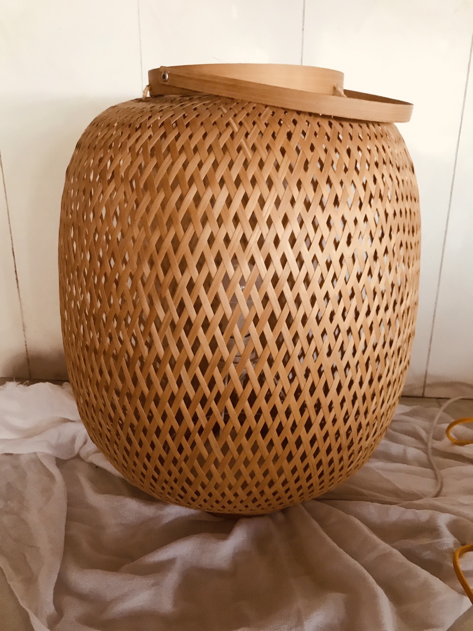Đèn tre để sàn siêu xinh xắn phong cách Boho, vintage