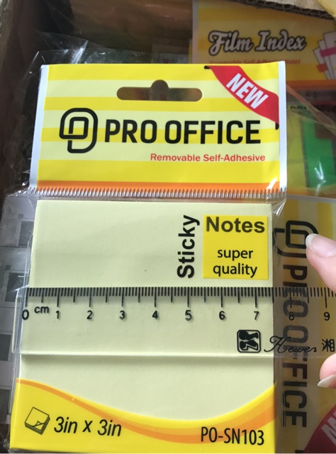Giấy nhớ vàng 3x3in pro office(1 tập)