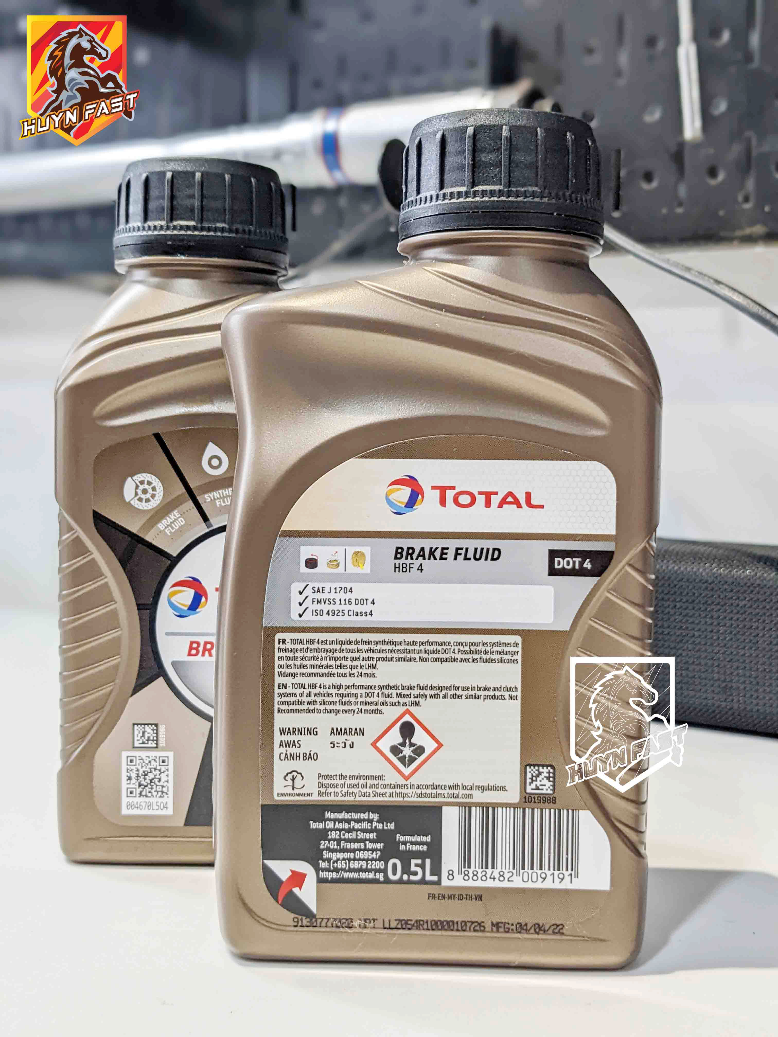 DẦU THẮNG (DẦU PHANH) TOTAL BRAKE FLUID HBF4 - DOT 4 (0.5L)