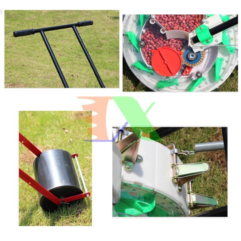 Drills automatic 8 teeth 20 cm, drills 1 row roller, machine sowing corn, peanuts, peanut, pumpkin, parking, parking