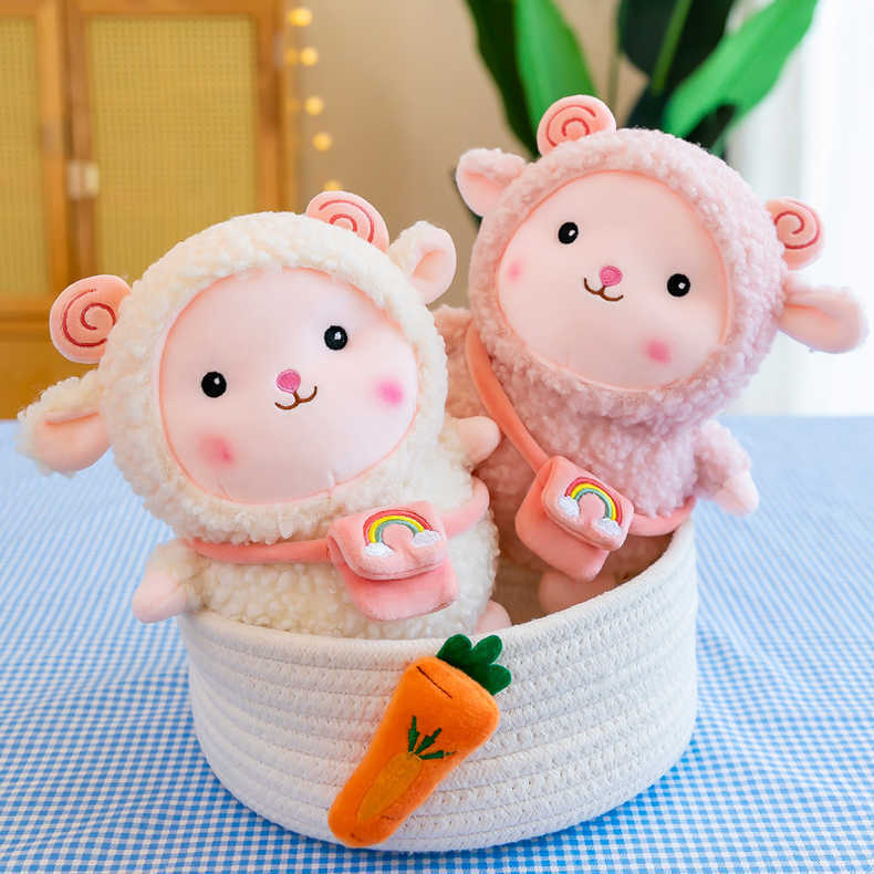 Gấu bông mini cừu đeo giỏ ( CÓ BÁN SỈ )- Quà tặng dễ thương