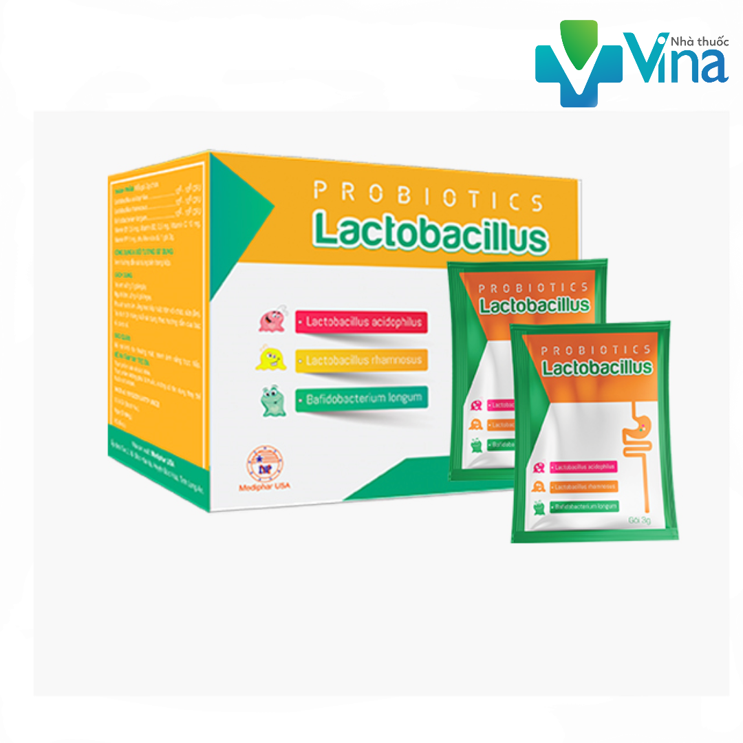 Mediphar USA Lactobacillus – Men Vi Sinh Giảm Rối Loạn Tiêu Hóa, Nhuận Tràng