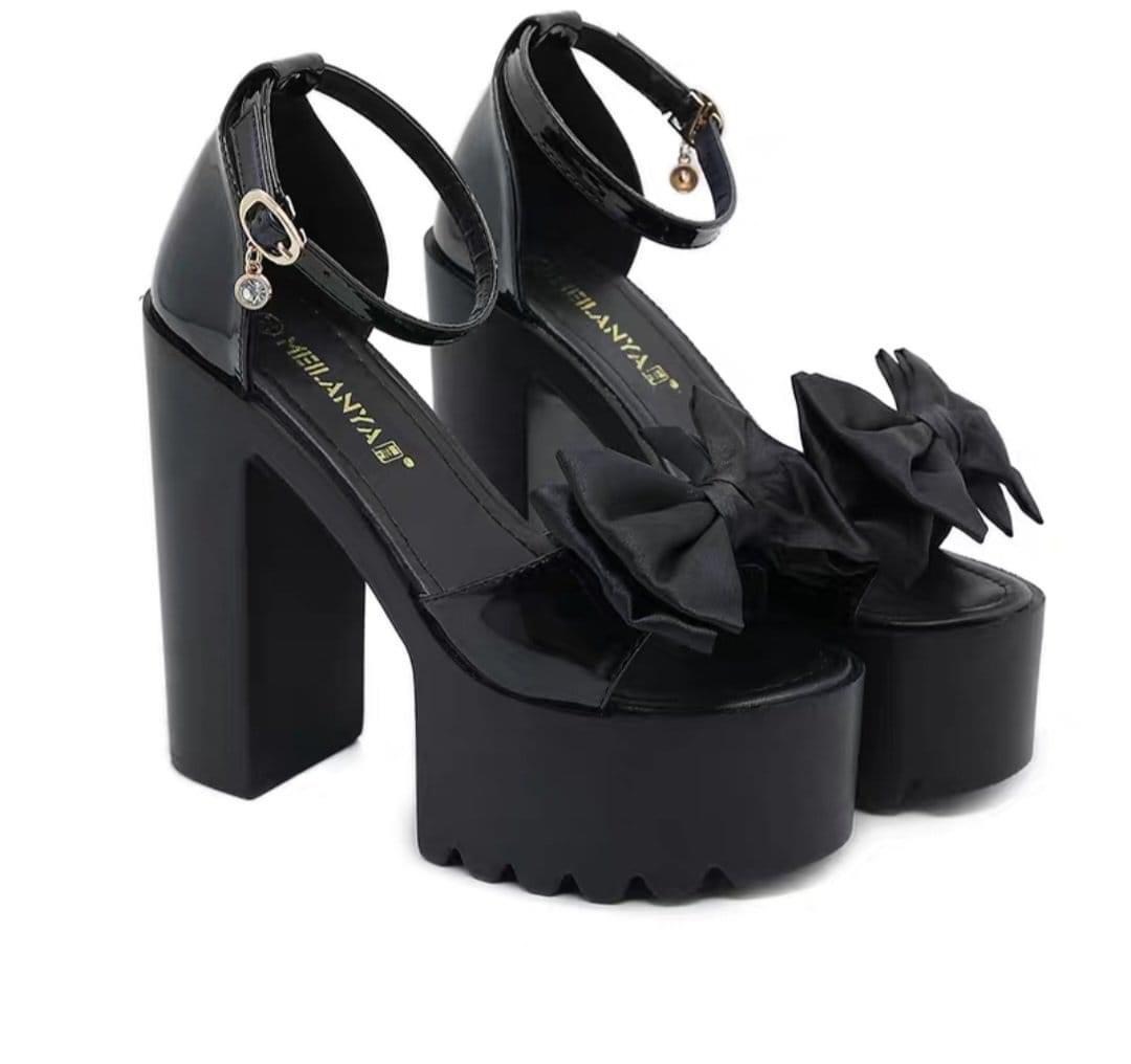 GIÀY SANDAL CG QUAI DA PHỐI NƠ 14P
