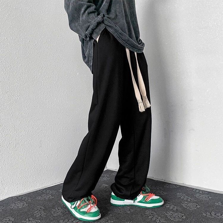 Quần ống rộng nỉ suông nam nữ Basic Track Pants