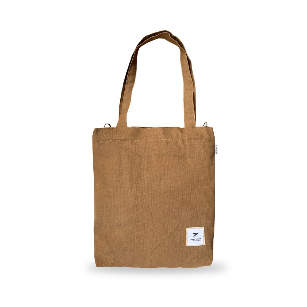 Tote 2in1 Canvas màu trơn