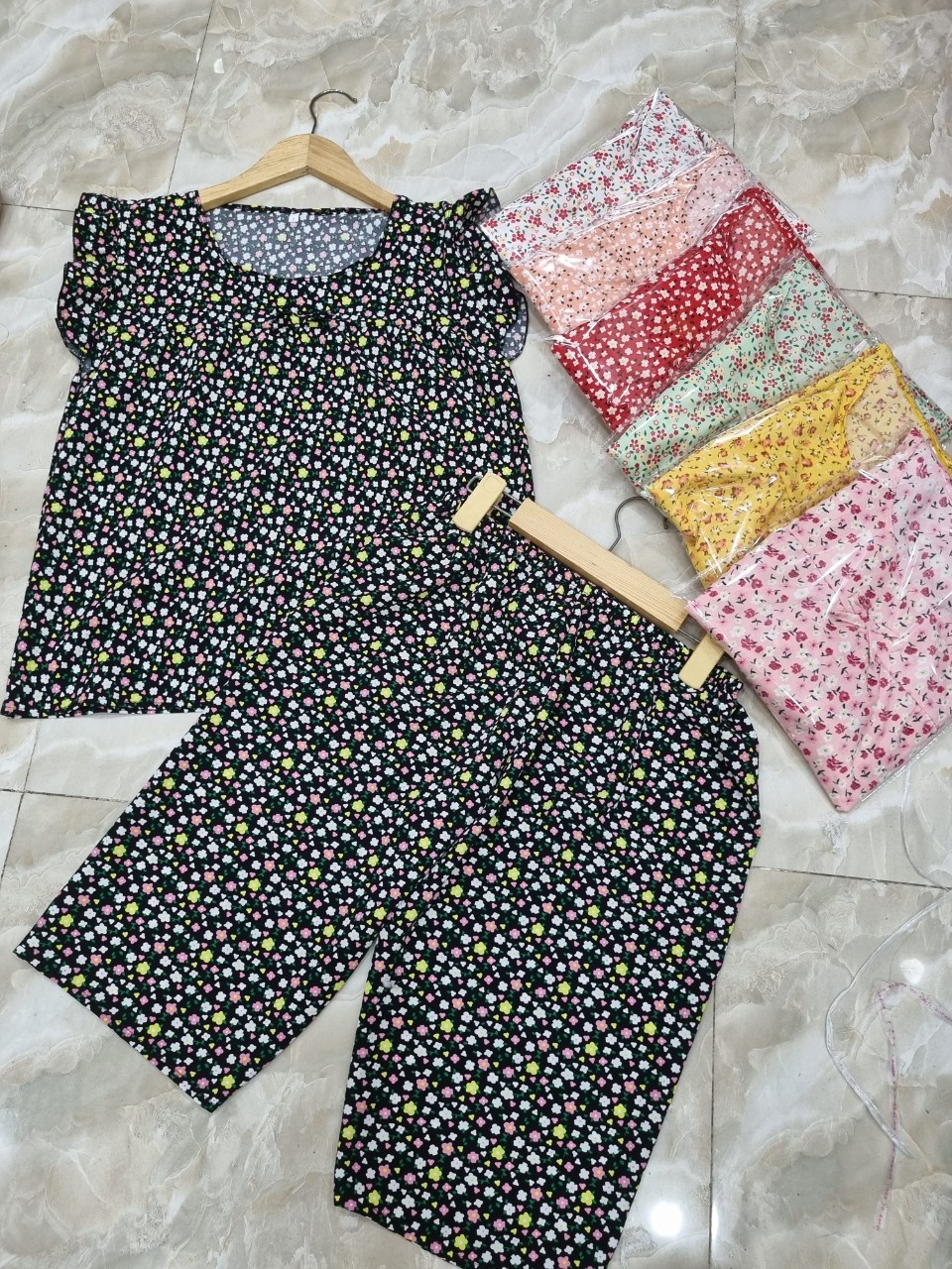 [3 SIZE 38-68KG]Set đồ nữ lửng mặc nhà mùa hè Freesize MXL (38-65kg)