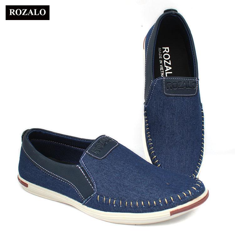 Giày lười vải khâu siêu bền thời trang nam Rozalo R4520