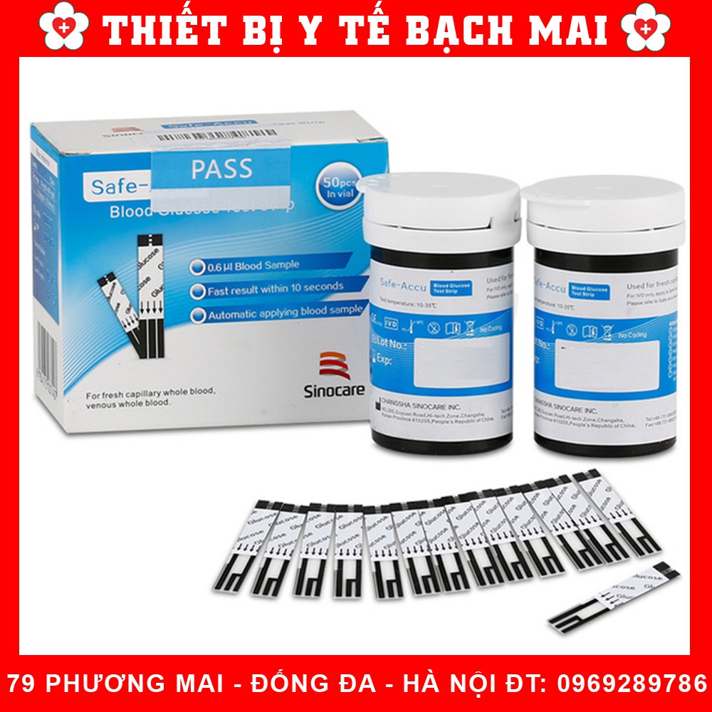 Que thử đường huyết sinocare safe - accu - lọ 25 que