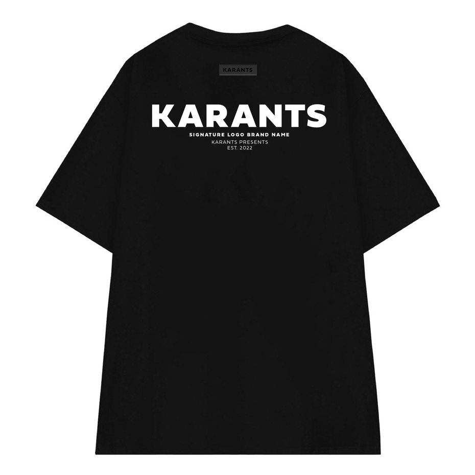 Dffáo thun local brand unisex karants signature logo brand - kr03