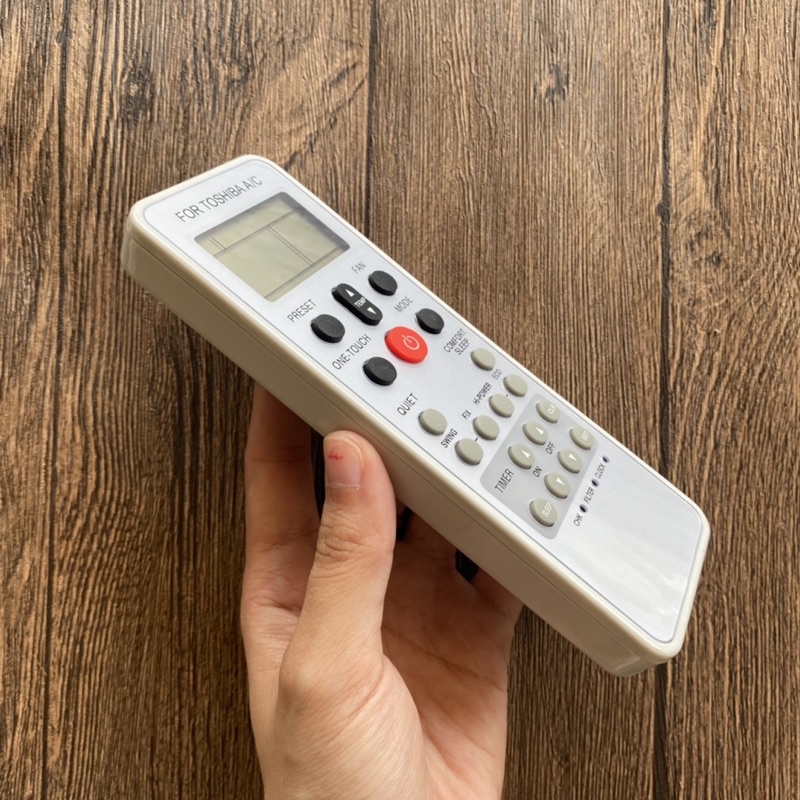 REMOTE máy lạnh TOSHIBA viền xám ( tặng kèm pin )