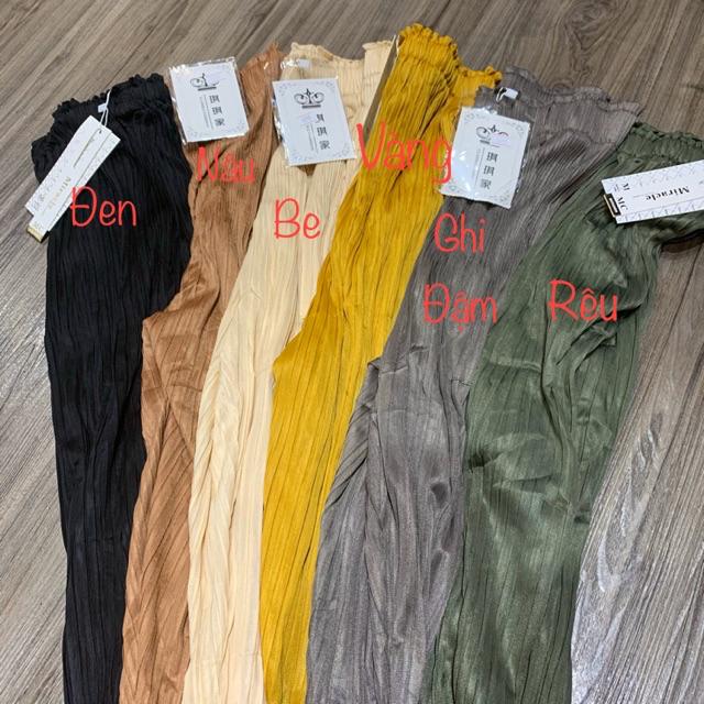 Quần bom lụa xếp ly quảng châu