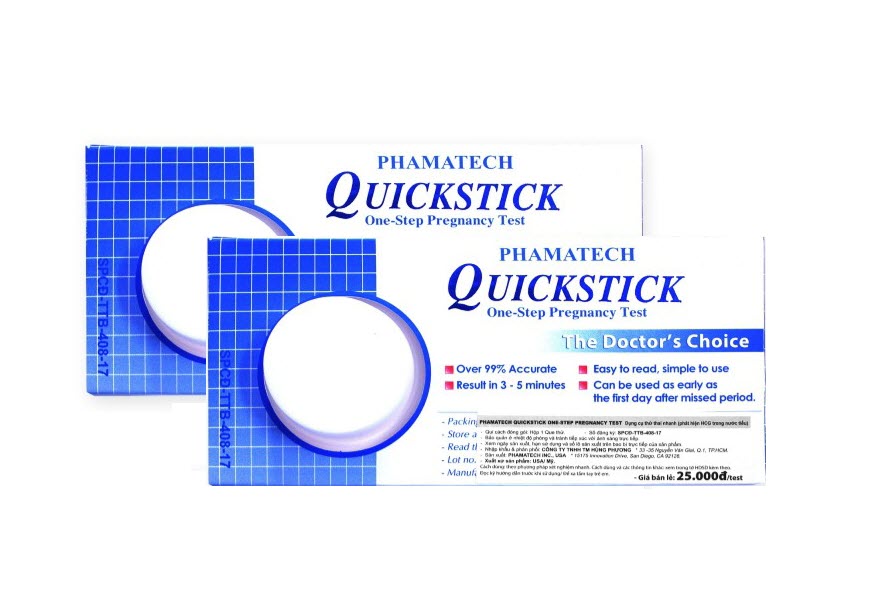 COMBO 2 Que thử Thai QuickStick - Made In USA - Độ Tin Cậy Lên Đến 99% [Che Tên Kín Đáo Khi Giao Hàng]