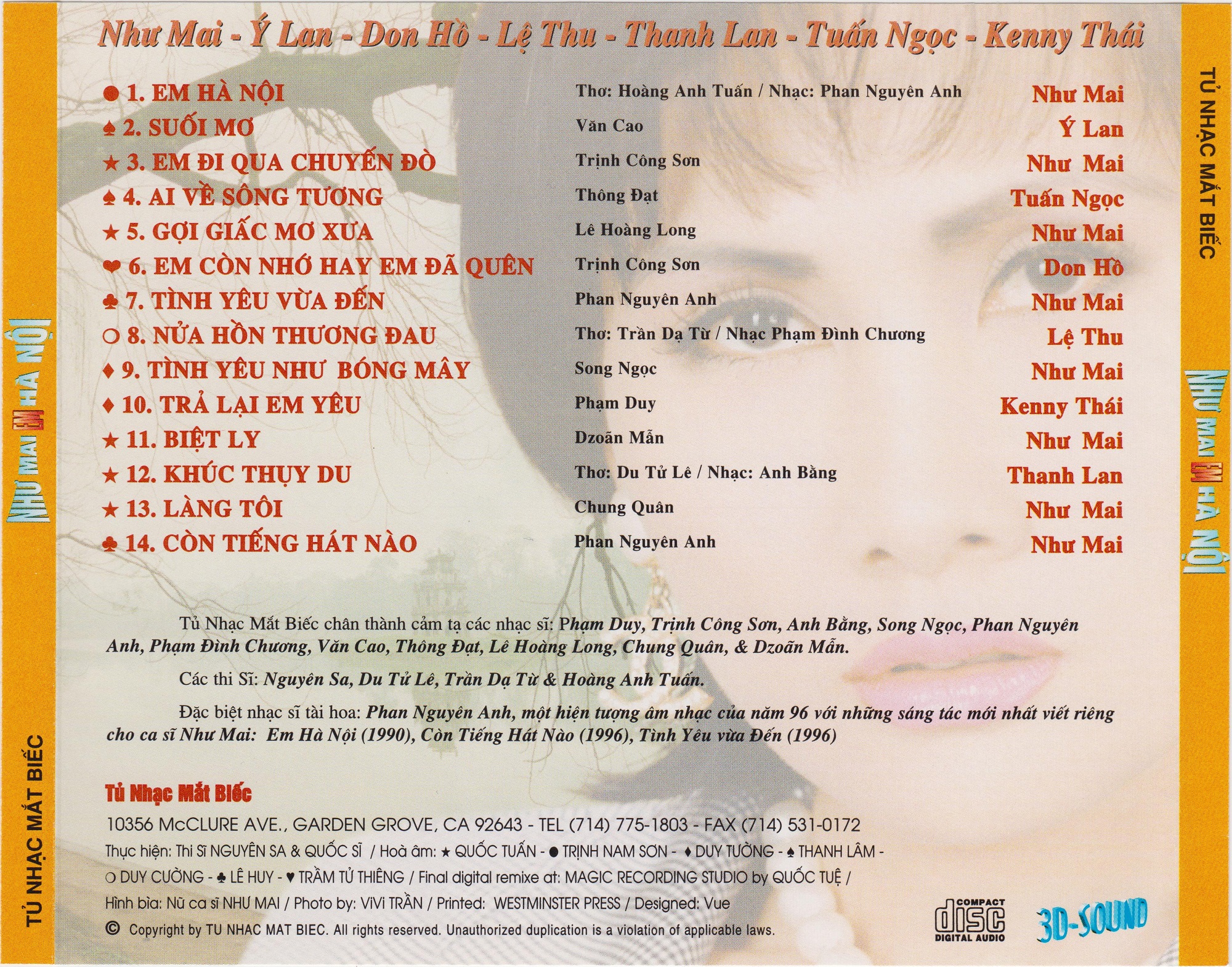 bộ 6 đĩa cd nhạc như mai 1