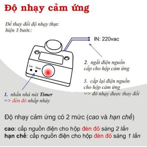 Bộ 2 Đui đèn cảm ứng mắt thần