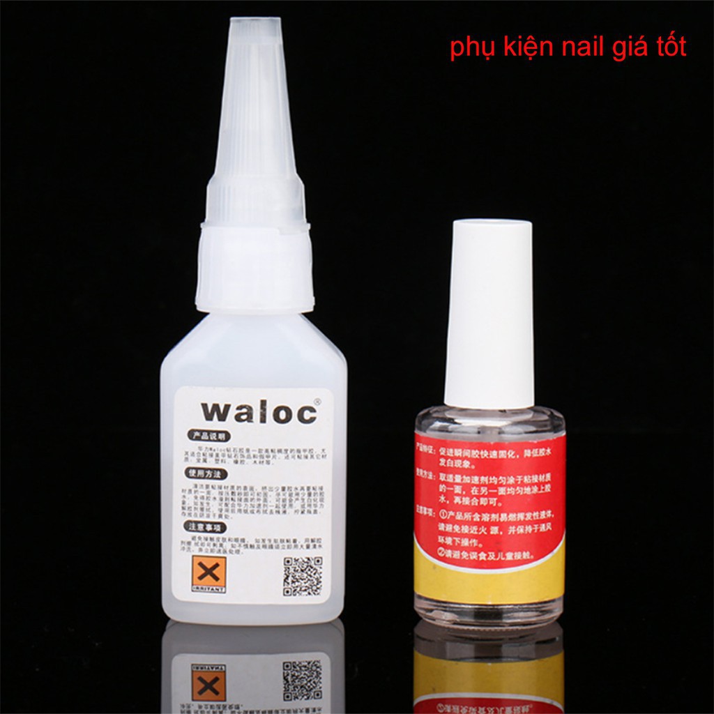 Keo bê tông, keo waloc gắn móng, đính đá siêu chắc (bộ gồm 2 chai)