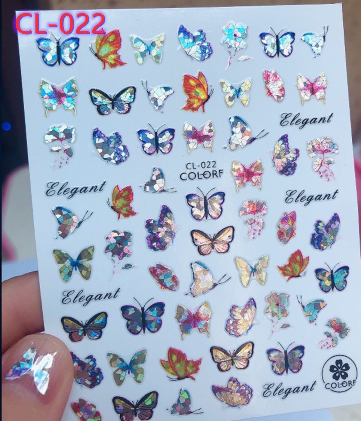 STICKER DÁN MÓNG CHỦ ĐỀ BƯỚM 2