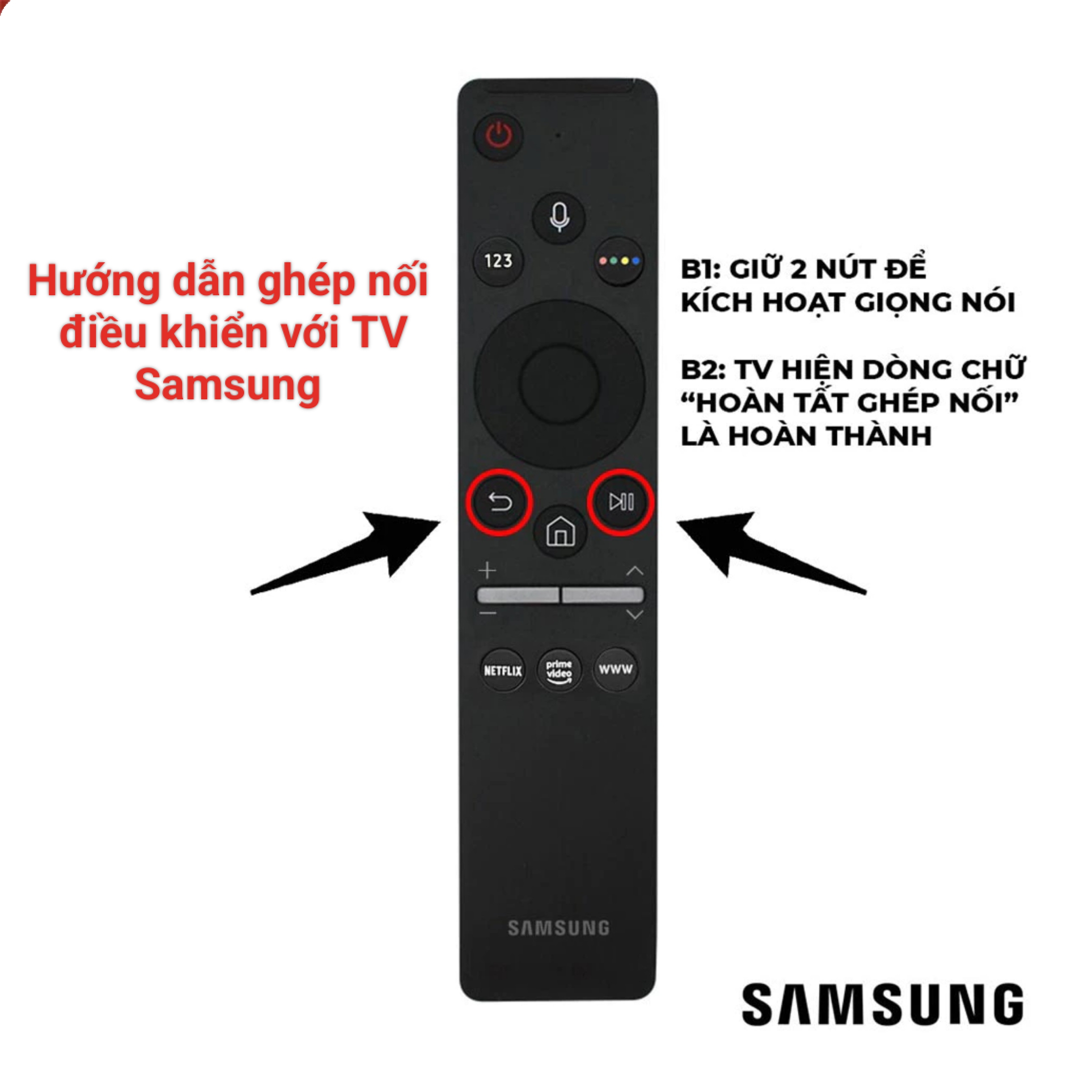 Remote Tivi Samsung 4K có Giọng nói.