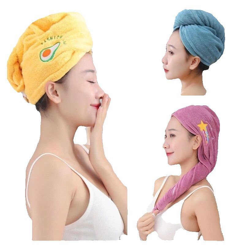 Khăn quấn đầu ủ tóc siêu thấm hút - lau khô tóc