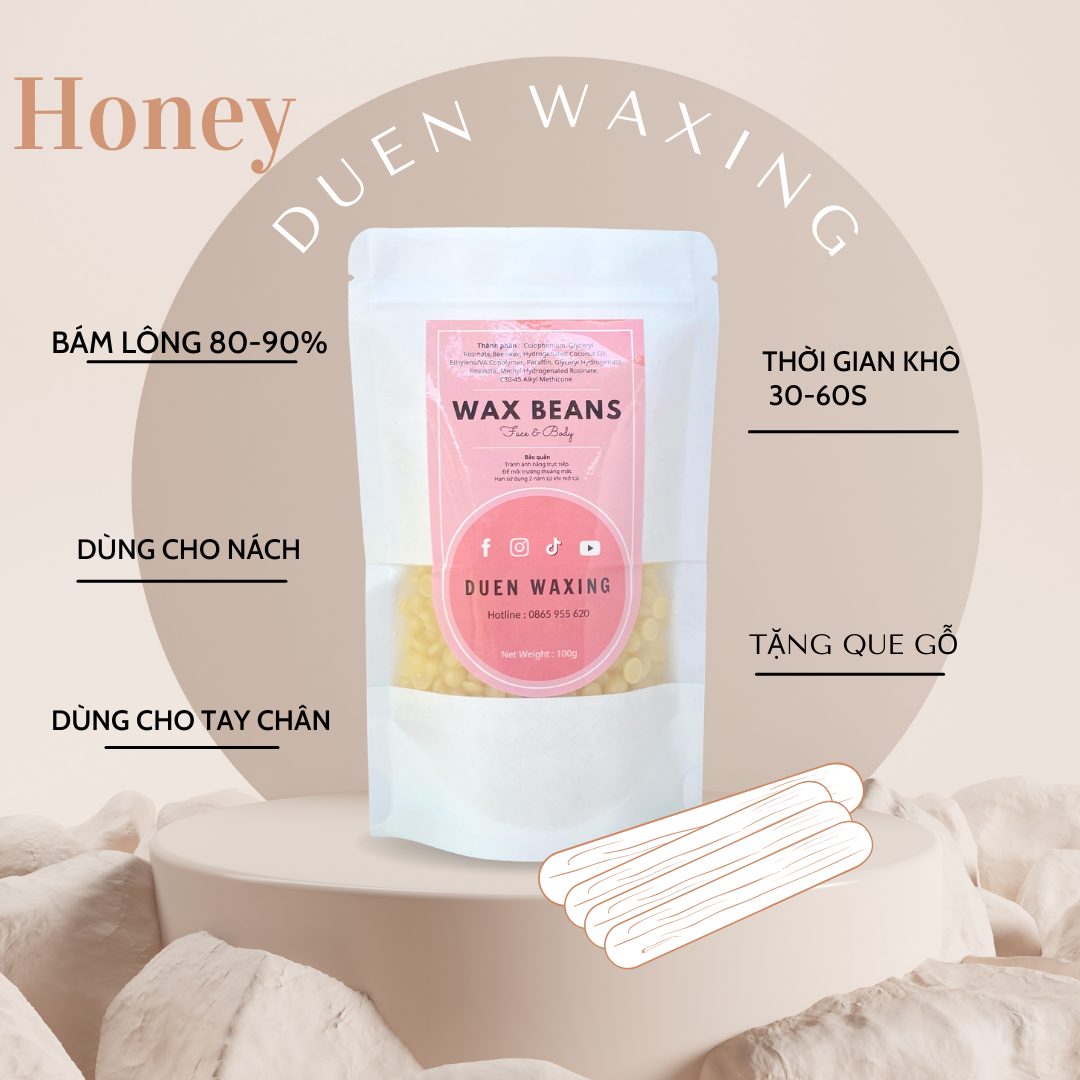 SÁP WAX LÔNG NHẬP KHẨU WAX BEANS (tặng kèm que wax)