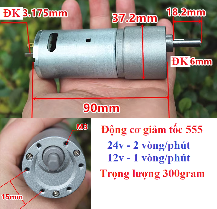 [HCM]Động cơ giảm tốc cỡ trung Motor 550 775