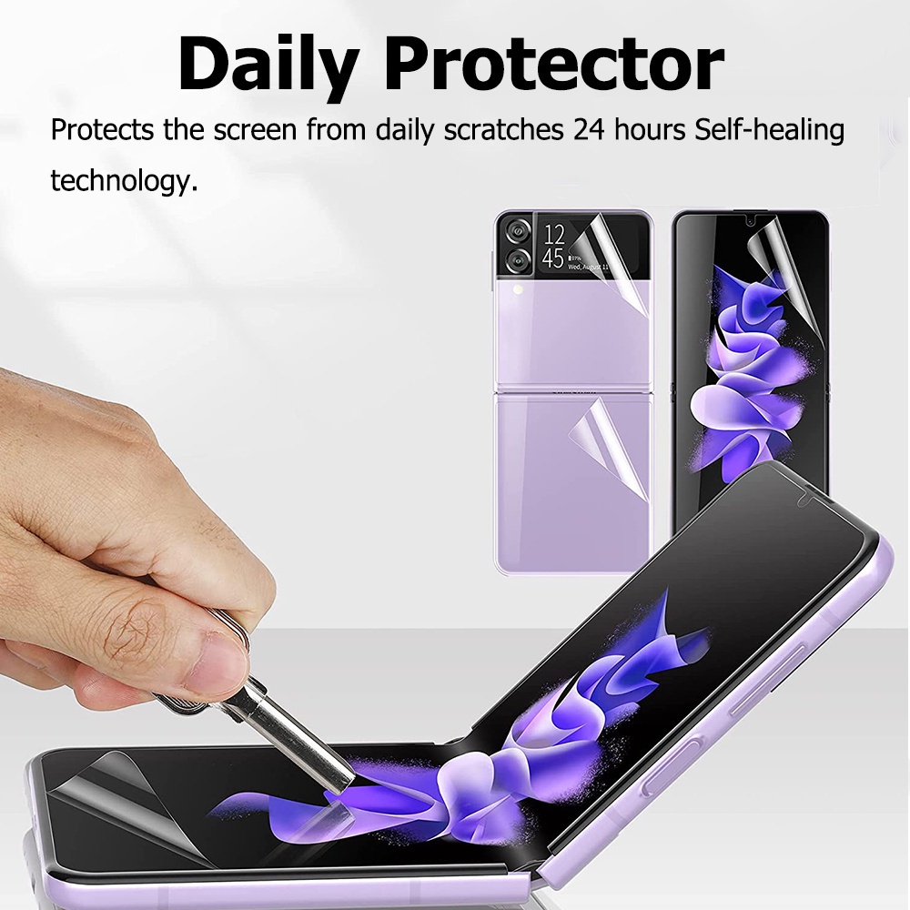 Miếng Dán Hydrogel Mềm Nhám Linh Hoạt Bảo Vệ Màn Hình Trước / Sau Cho Samsung Z Flip5 4 Flip3 Z Flip 3 2 1