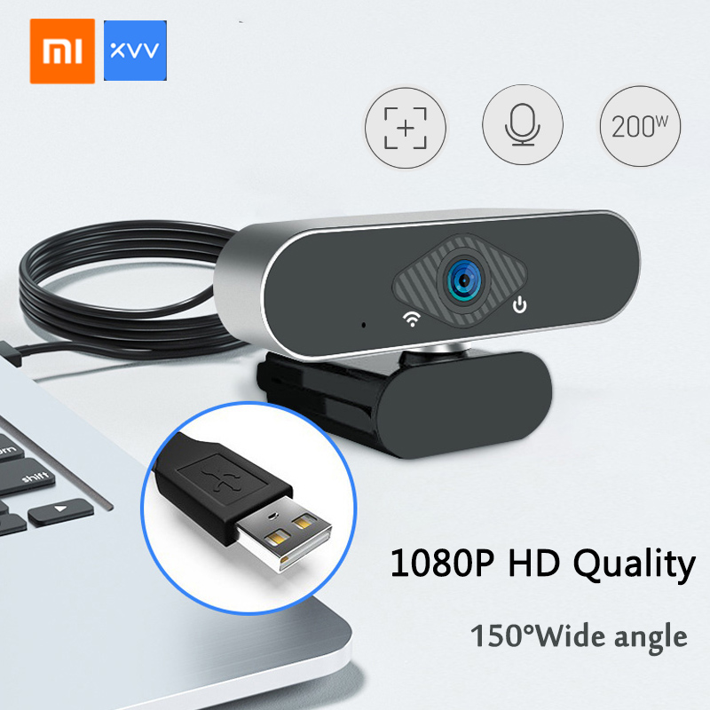 XVV 1080P Webcam with Microphone 150 Wide Angle USB HD Digital Web ...