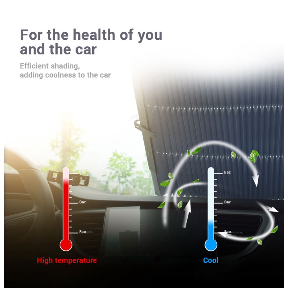 Auto Retractable Car Sunshield Windshield Sunshade Car Inside The Sunshade