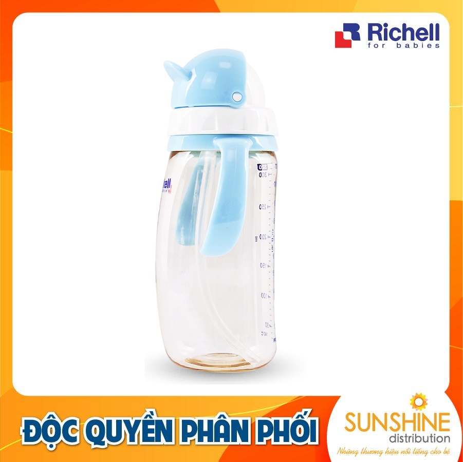 BÌNH ỐNG HÚT PPSU RICHELL (320ML-XANH LƠ)