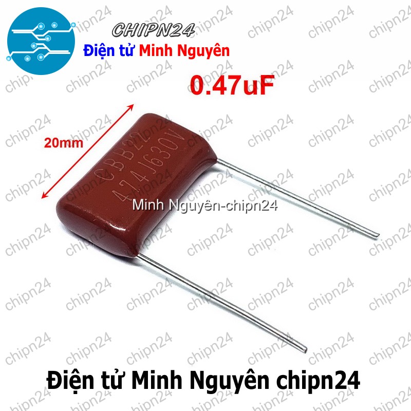 [5 con] (G54) Tụ CBB 630V 474J 474 (0.47uF) 20mm