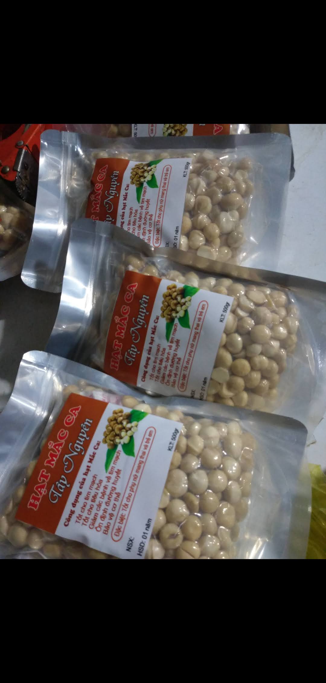 500g nhân mắc ca sấy loại 1 ăn liền