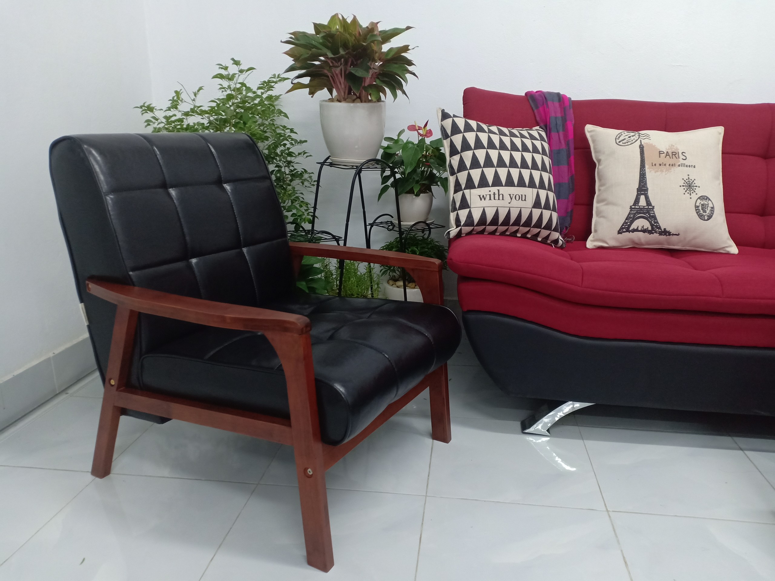 Sofa BNS 8039BD-1P (Đen)