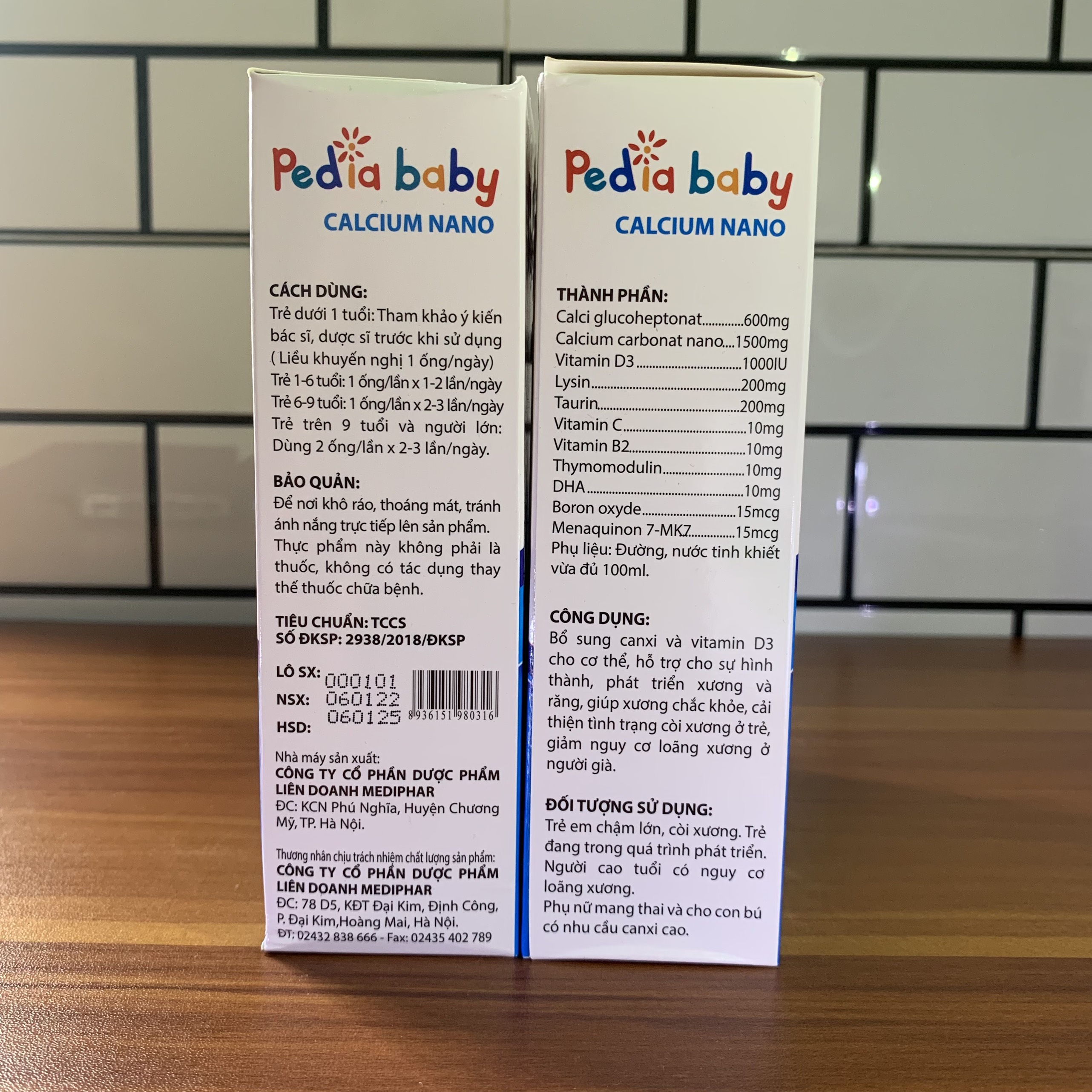 Pediababy bổ sung canxi