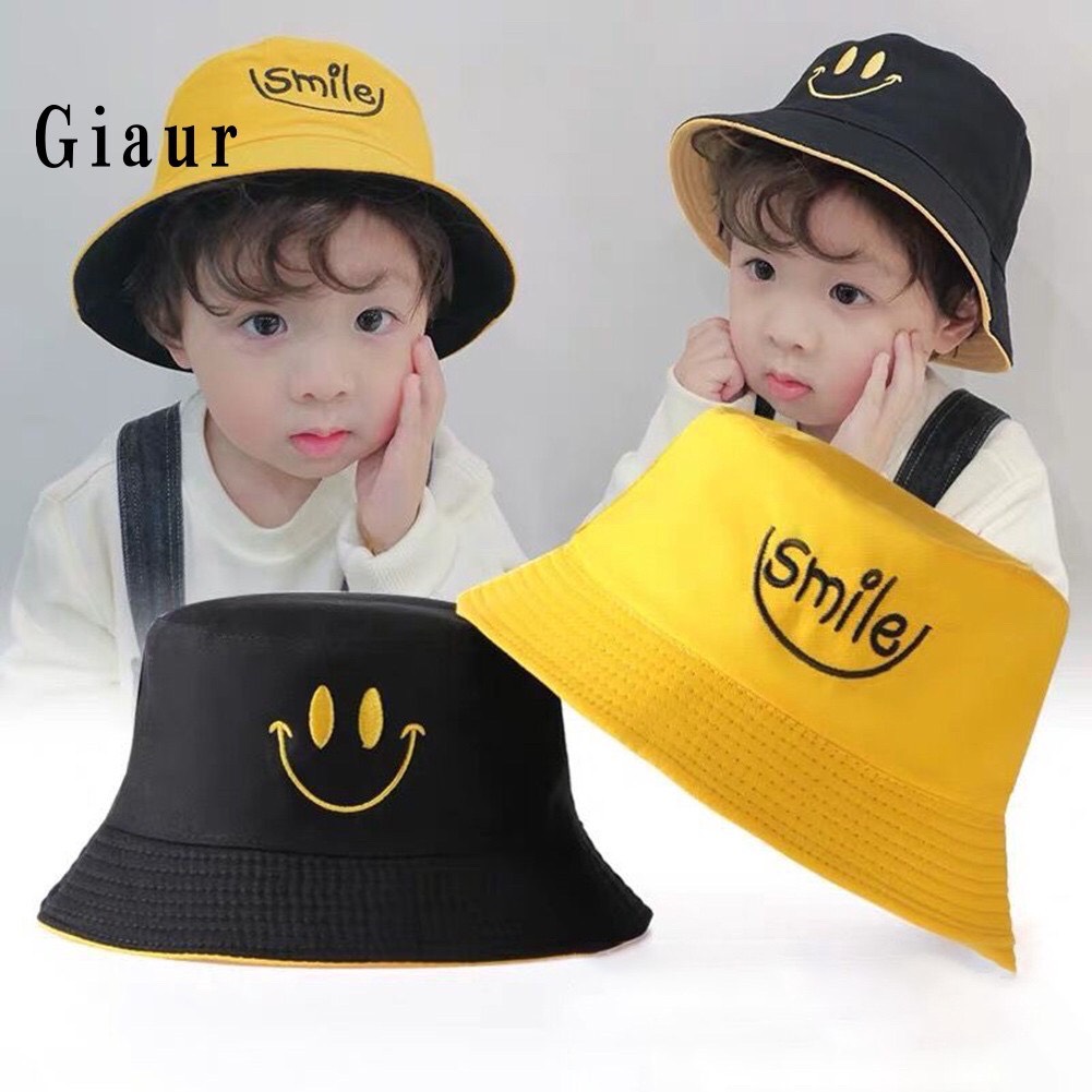 Mũ rộng vành 2 mặt cho bé siêu yêu(3-8 tuổi)