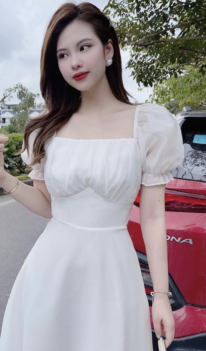 Đầm trắng, đầm voan, đầm tay phồng, đầm tiểu thư, đầm công chúa