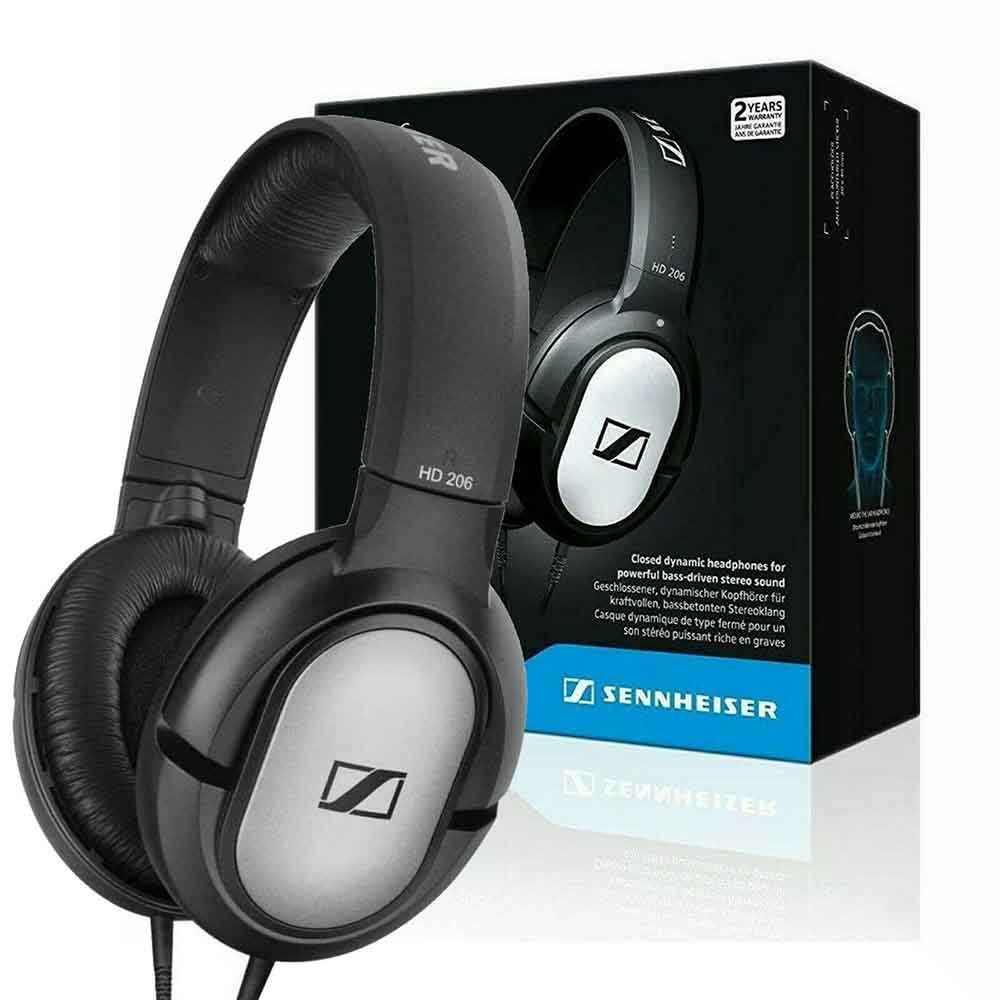 Tai nghe chụp tai sennheiser hd 206 màu đen/ bạc