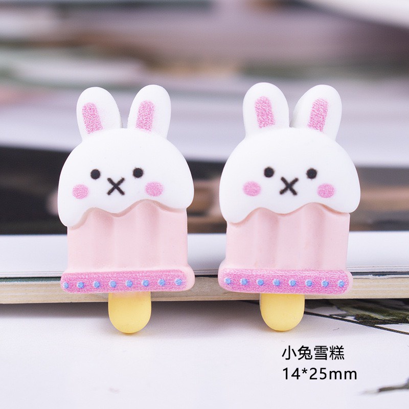 Charm slime/ dụng cụ charm trang trí que kem hình động vật cute - 01 cái