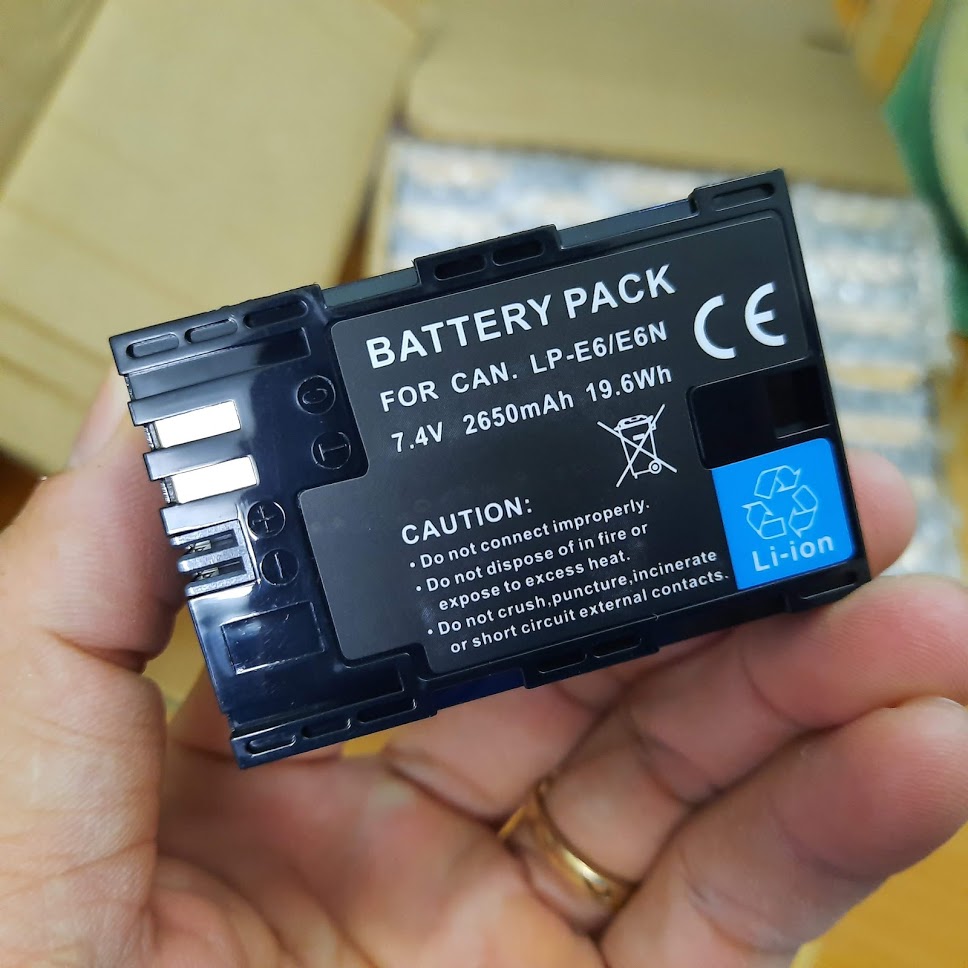 Pin LP-E6 2650mAh máy ảnh canon 5DMark3 5D4 6D 6D2 7D2 80D 90D