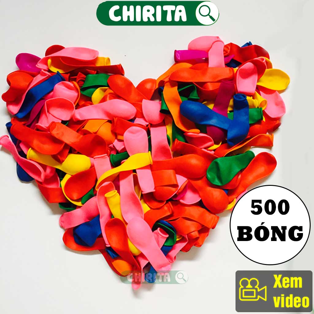 500 bubble water round đủ color-Mylar balloons decoration birthday, party,. -Chirita