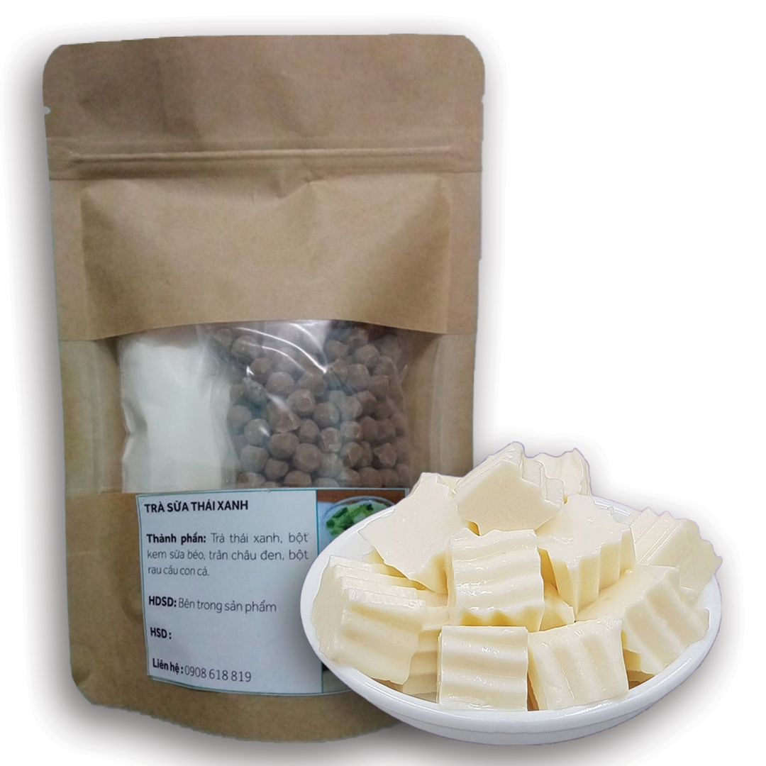 TRÀ SỮA THÁI XANH THẠCH PHOMAI TƯƠI - set 10 ly đặc biệt