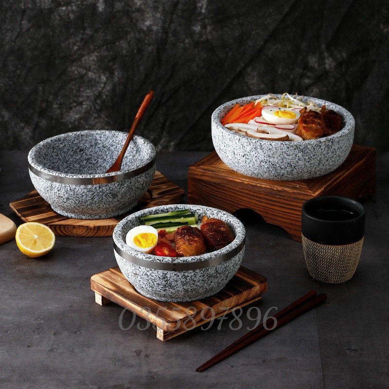 Bát đá giữ nhiệt | Thố đá - phở bát đá