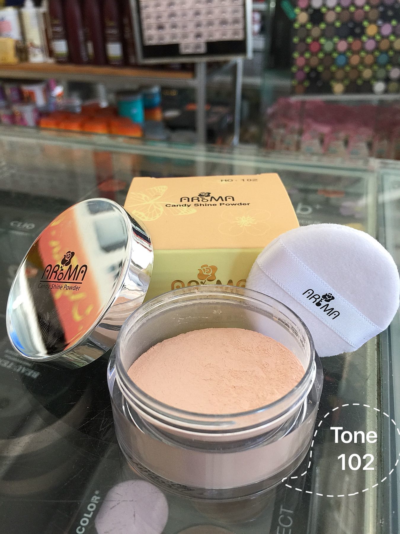 (mẫu mới) Phấn phủ bột kiềm dầu AROMA (A nhỏ)
