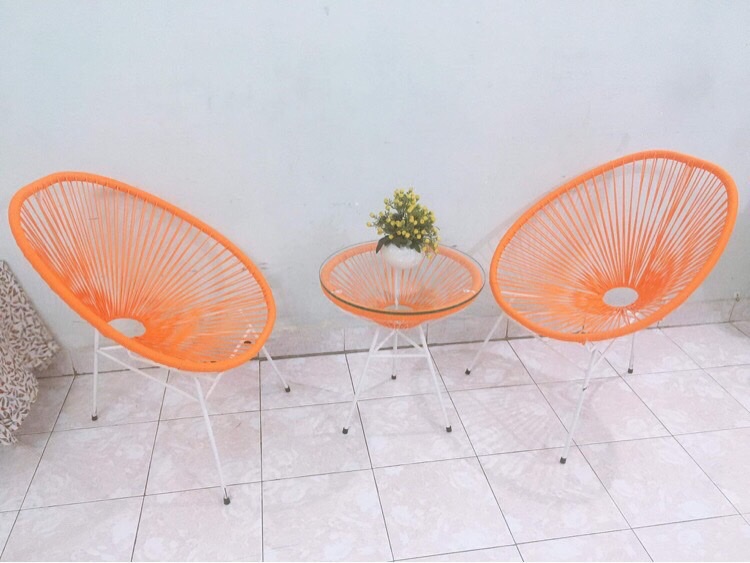 [HCM] chair balcony apartment-relaxing chair rattan plastic Acapulco