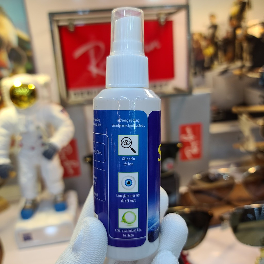 Chai nước rửa mắt kính chuyên dụng - Nước Xịt Rửa Mắt Kính Chuyên Dụng Shiny 80ml - Chai Nước Vệ Sinh Kính Mắt Đa Năng Dạng Xịt - Lọ Nước Lau Rửa Mắt Kính