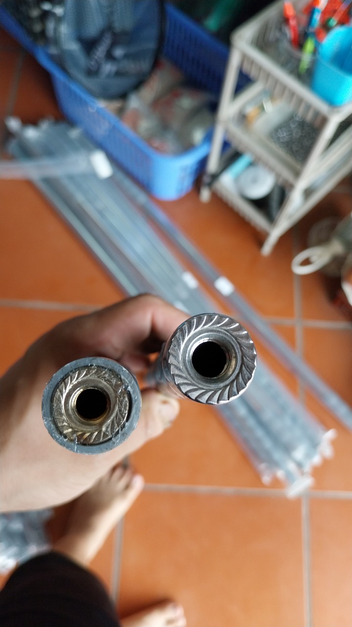 cán vợt cá rút 3 đốt chất liệu inox các kích cỡ